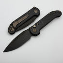 Microtech Marfione Select LUDT Gen III Slab Side Carbon Fiber Handle & Baker Forge Drop Point w/ Bronze Accents 1135-16MS4