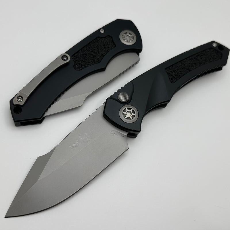 Heretic Knives Pariah Auto w/ Black Handles & Bead Blast MagnaCut H048-3A