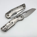 Microtech Marfione Select MSI RAM LOK Titanium Handles w/ Double Vapor Blast & Flamed Accents & Stonewash M390MK 210-10MS4