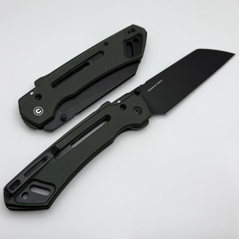 Civivi Buster FG w/ Green Micarta Handles & Black Nitro-V C24052-3