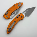 Microtech Knives Manual M-Stitch RAM LOK Orange Frag Aluminum Handles & Apocalyptic M390MK 169MRL-10APFROR
