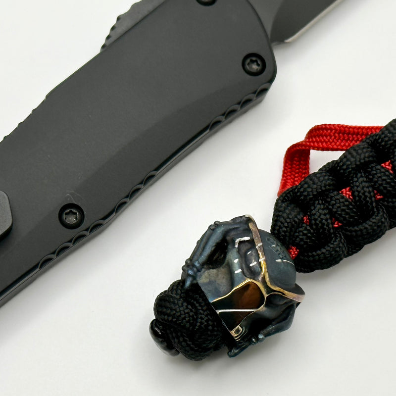 Heretic Knives Manticore E Black Predator w/ Red Reticle & Tanto MagnaCut & Cobalt Predator Bead PRE OWNED