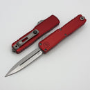 Microtech UTX-70 Gen IV w/ Red Handle & D/E Stonewash M390MK 11474-10RD