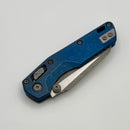 Microtech Marfione Select MSI RAM LOK Antique Blue Mini Slab Side Titanium Handles w/ Blue Accents & Apocalyptic Part Serrated M390MK 210M-11APMS2