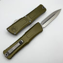 Microtech Knives Combat Troodon Gen III Satin Double Edge w/ OD Green Handle 1142-4OD