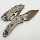 Microtech Borka Stitch Bronzed Apocalyptic Standard Two Tone Natural Clear 169-13TTAPNC