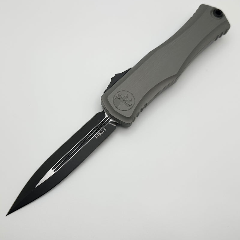 Microtech Knives Hera II Apocalyptic Natural Clear w/ Black Double Edge 1702-1NC Pre Owned