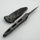 Microtech Socom Elite M/A DLC Spearpoint w/ Carbon Fiber Inlaid Natural Clear Aluminum Handle Signature Series 160-1DLCTNCCFISS