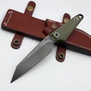 Medford 1881 Knife Works UDT w/ OD Green G-10 & DLC Chisel 1095 CV Fixed Blade