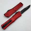 Microtech Knives Combat Troodon Gen III Black Partial Serrated Interceptor w/ Red Handle Signature Series 1217-2RDS