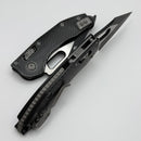 Microtech Knives Manual Stitch RAM LOK Fluted Distressed Black Apocalyptic Standard Aluminum Handles & M390MK 169RL-1FLDBK