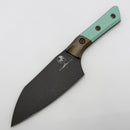 Microtech Santoku 6" Caribbean Blue G-10/Ti Handle w/ DLC M390MK Signature Series 3200B-1DLCCAS
