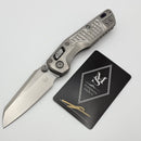 Microtech Marfione Select MSI RAM LOK Mini Frag Titanium Handles w/ Double Vapor Accents & Purple Accents & Stonewash M390MK 210M-10FRMS4