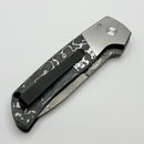 Pro-Tech ATCF Monochrome Custom Two Tone DLC 416 Steel w/ White Storm Fat Carbon Inlays & Black Lip Pearl Button w/ Chad Nichols Virus Damascus "Enthusiant" 2023 Edition PRE OWNED
