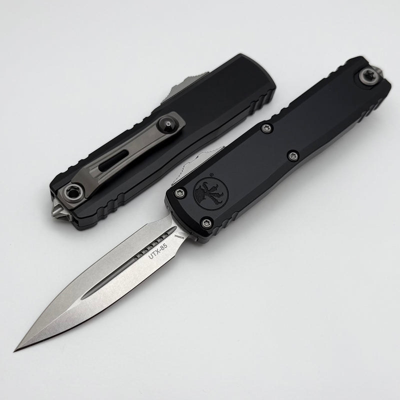 Microtech UTX-85 Gen III w/ Black Handle & Stonewash D/E M390MK 1232-1