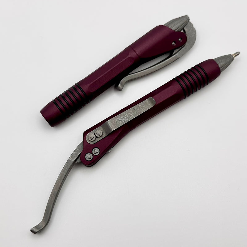 Microtech Siphon Ii Microtech Siphon II Pen Black Cherry Stainless Steel 401-SS-BCAP