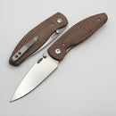 TRM Atom Burlap Micarta 3D Micarta Contoured Smooth Handles & MagnaCut