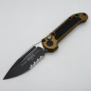 Grenade Blem Microtech Knives LUDT Gen III Black Partial Serrated S/E w/ Tan Handle 1135-2TA