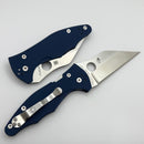 Spyderco Yojimbo 2 Blue G-10 Handles & SPY27 C85GPCBL2