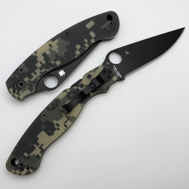 Spyderco Knives Military 2 Camo G-10 & DLC CPM-S30V C36GPCMOBK2