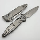 Marfione Select Microtech Socom Ram-Lok Titanium Slab Side Handles w/ Bronze Accents & Spear Point Stonewash Serrated M390MK 160RLS-11SMS2