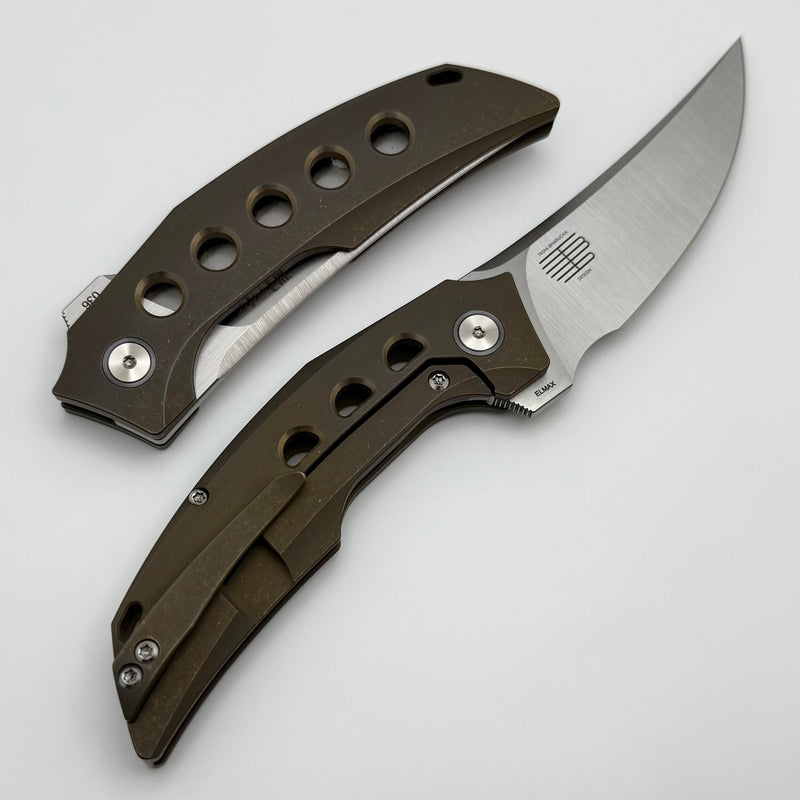 Reate Knives Velocity Tashi Bharucha Bronze Titanium Handles & Elmax