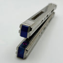 Poikilo Blade PM 3 Midtech Balisong w/ Crystal Titanium Handles & Polished M390 Blade Show Special