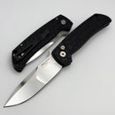 Pro-Tech ATCF Black Aluminum Traffic Pattern Handles w/  Mosaic Button & Polished Blade NYCKS.ATCF.1