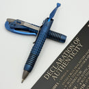Marfione Custom Siphon Pen II Titanium Antique Blue Frag w/ Blue Accents