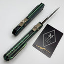 Marfione Select Microtech Glykon Black Handle w/ Antique Green Accents w/ Baker Forge Brute de Forge Coppermai Bayonet 184-16MS4