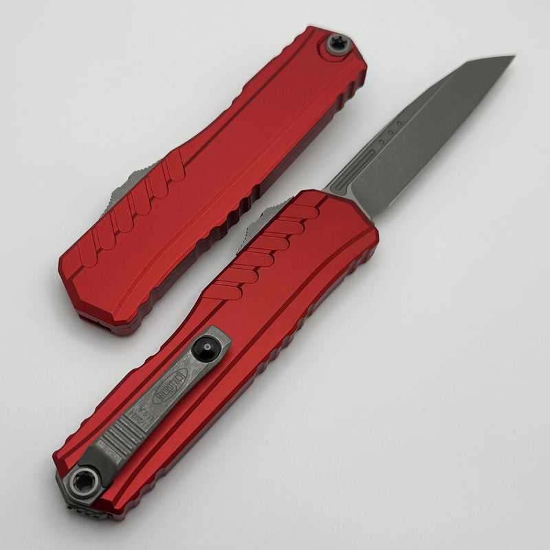 Microtech Cypher II S/E Apocalyptic Standard & Red Handle 1241-10APRD