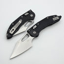 Microtech Knives Manual M-Stitch RAM LOK Black Frag Aluminum Handles & Stonewash M390MK 169MRL-10FR