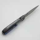Poikilo Blade Gecko S1.1 Titanium Handles w/ Blue Ti Accents & Satin M398