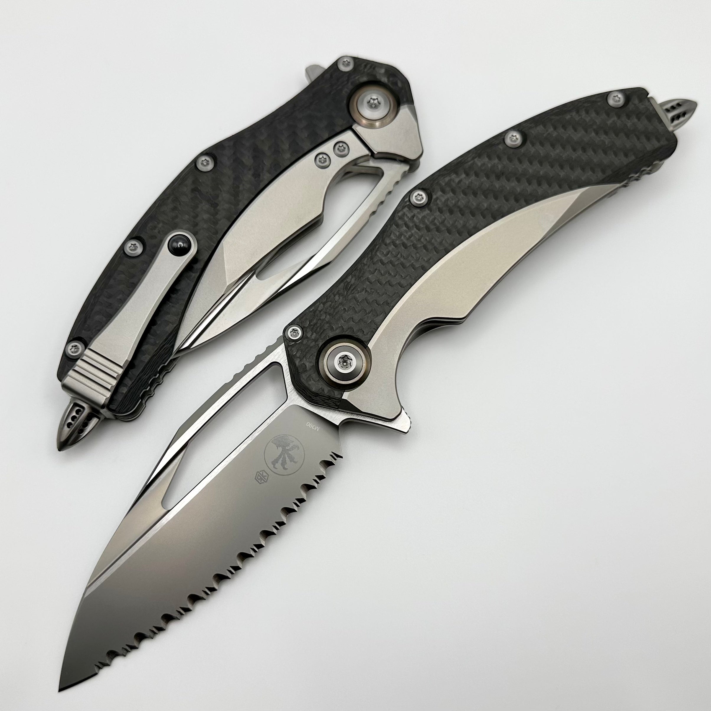 Microtech Matrix Titanium w/ Carbon Fiber Scales & Bronze Ti Pivot Col