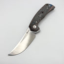 Reate Knives PL-7 Red/Black Micarta Handles & Satin Nitro-V