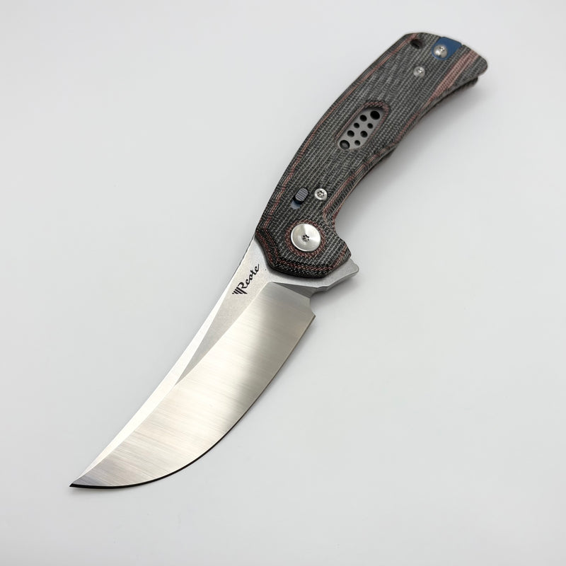 Reate Knives PL-7 Red/Black Micarta Handles & Satin Nitro-V