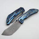 Kansept Knives Tipper Lightning Strike Titanium Handles w/ Damascus K1079A3