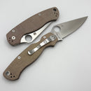 Spyderco Paramilitary 2 PM Cruwear & Brown Canvas Micarta C81MPCW2