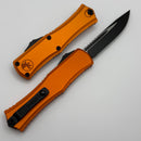 Microtech Knives Mini Hera Black S/E M390MK w/ Orange Handle 1703M-1OR