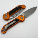 Microtech Knives LUDT Gen III Apocalyptic Partial Serrated Drop Point w/ Orange Handle 1135-11APOR