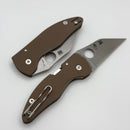 Spyderco MicroJimbo Brown G-10 & CPM-15V Sprint Run C264GPBN15V