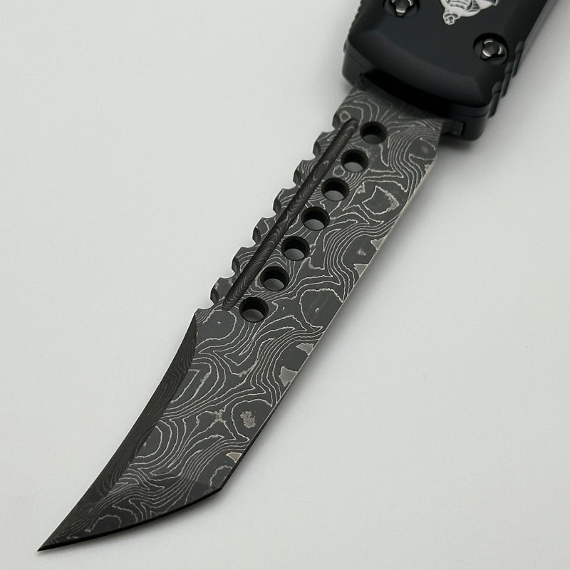 Microtech Ultratech Hellhound Damascus & Black 119-16S Pre Owned