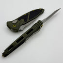 Microtech Socom Elite Auto Distressed Grenade Green w/ Apocalyptic S/E 160A-10APDGG-U25