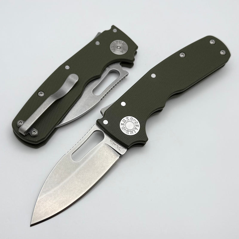Demko Shark Cub OD Green G-10 Handles & Slicer Shark 20CV