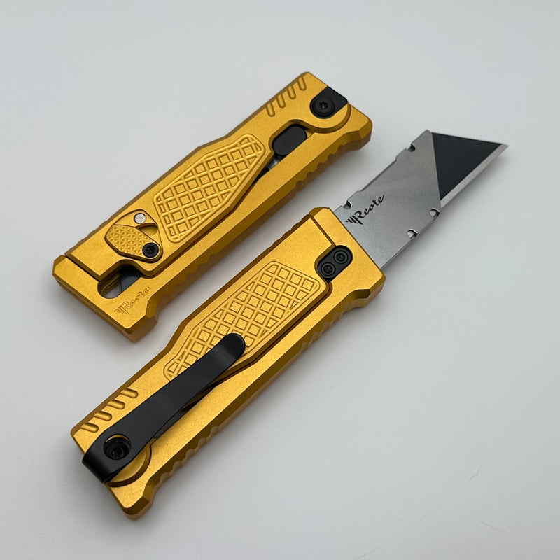 Reate EXO-U Utility Diamond Pattern Gold Aluminum Handle