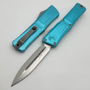 Microtech Knives Combat Troodon Gen III Stonewash Double Edge w/ Turquoise Handle 1142-10TQ