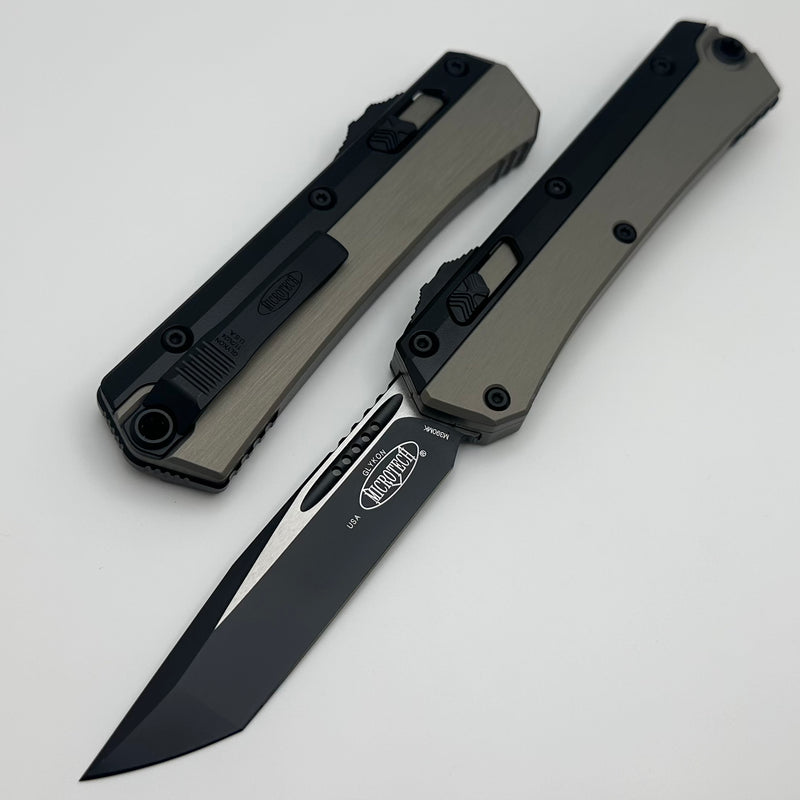 Microtech Glykon Natural Clear w/ Black Tanto M390MK 185-1NC