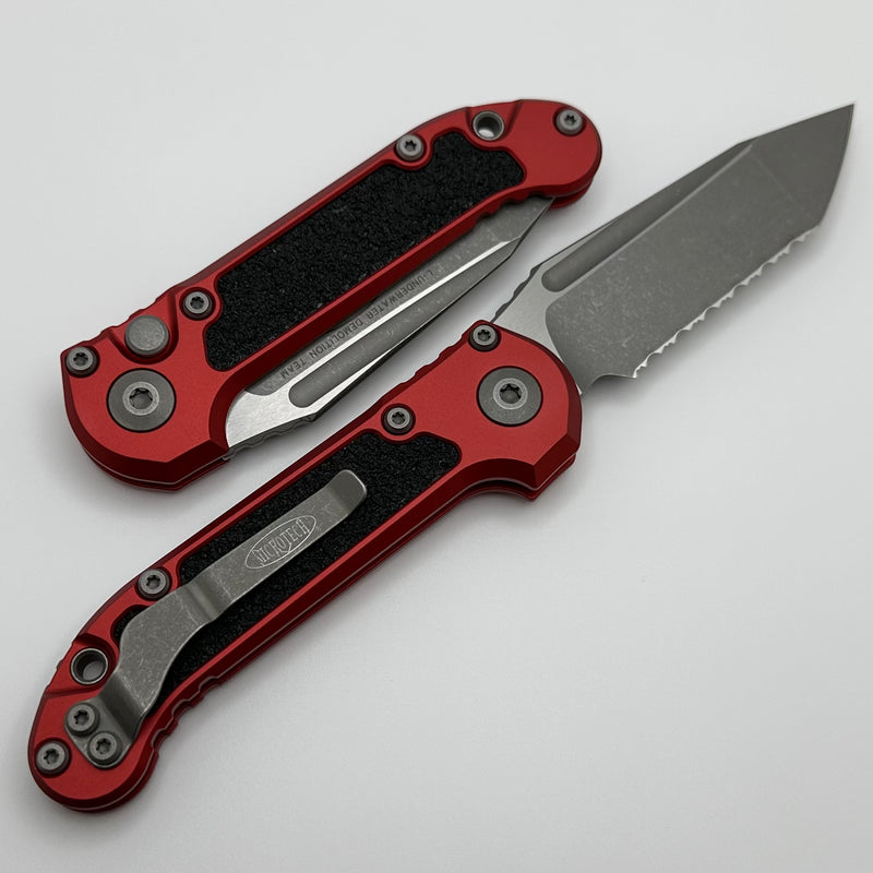 Microtech Knives LUDT Gen III Apocalyptic Full Serrated Tanto w/ Red Handle 1136-12APRD