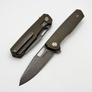 Mechforce Knives Oeser Nebo V2 Tumbled Bronze Titanium Handles & Elmax