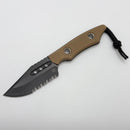 Heretic Kobold FDE G-10 Handles w/ Serrated DLC Bowie MagnaCut Fixed Blade H065-6B-FDE/G10